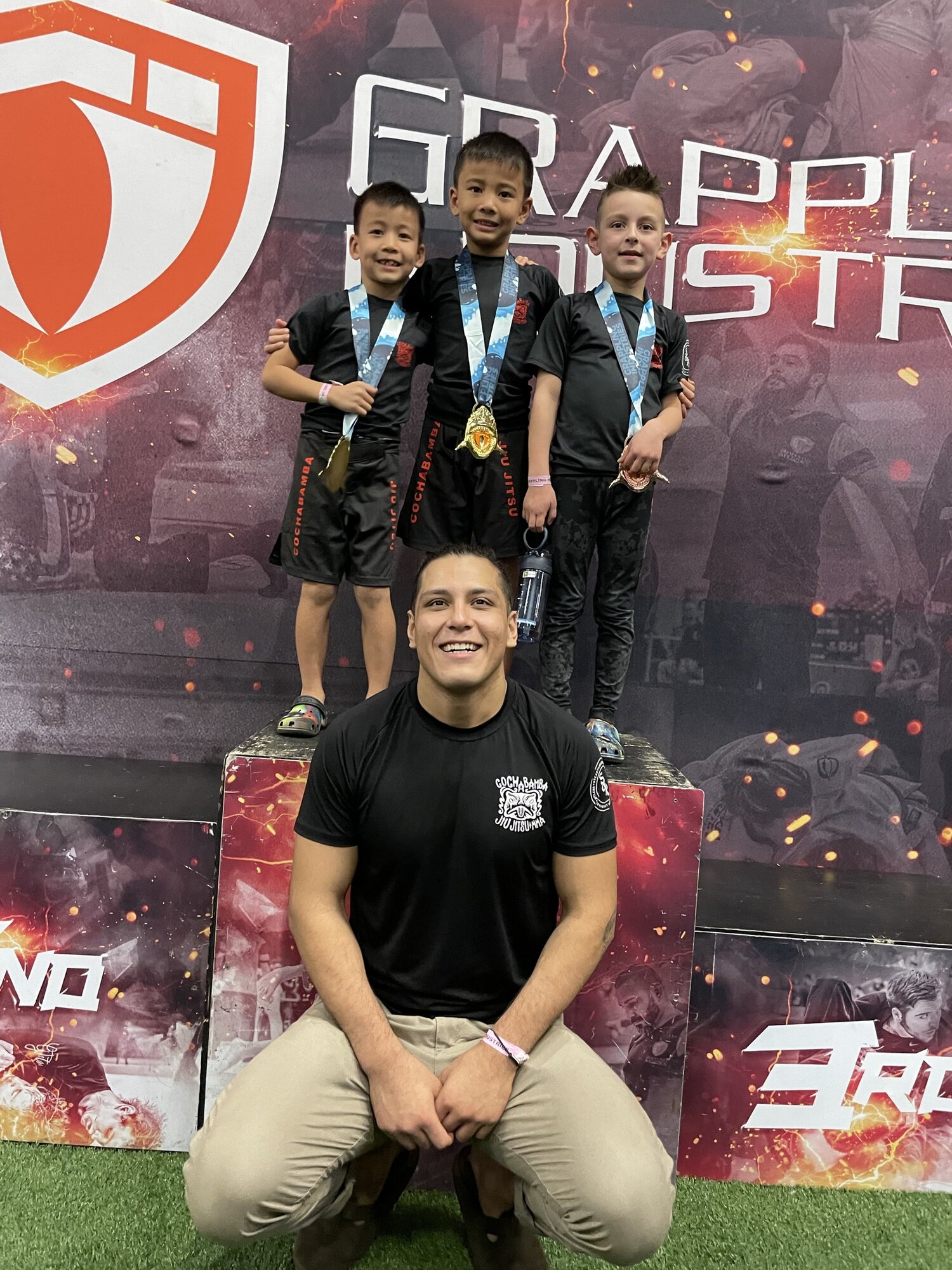 Cochabamba competitors on the podium