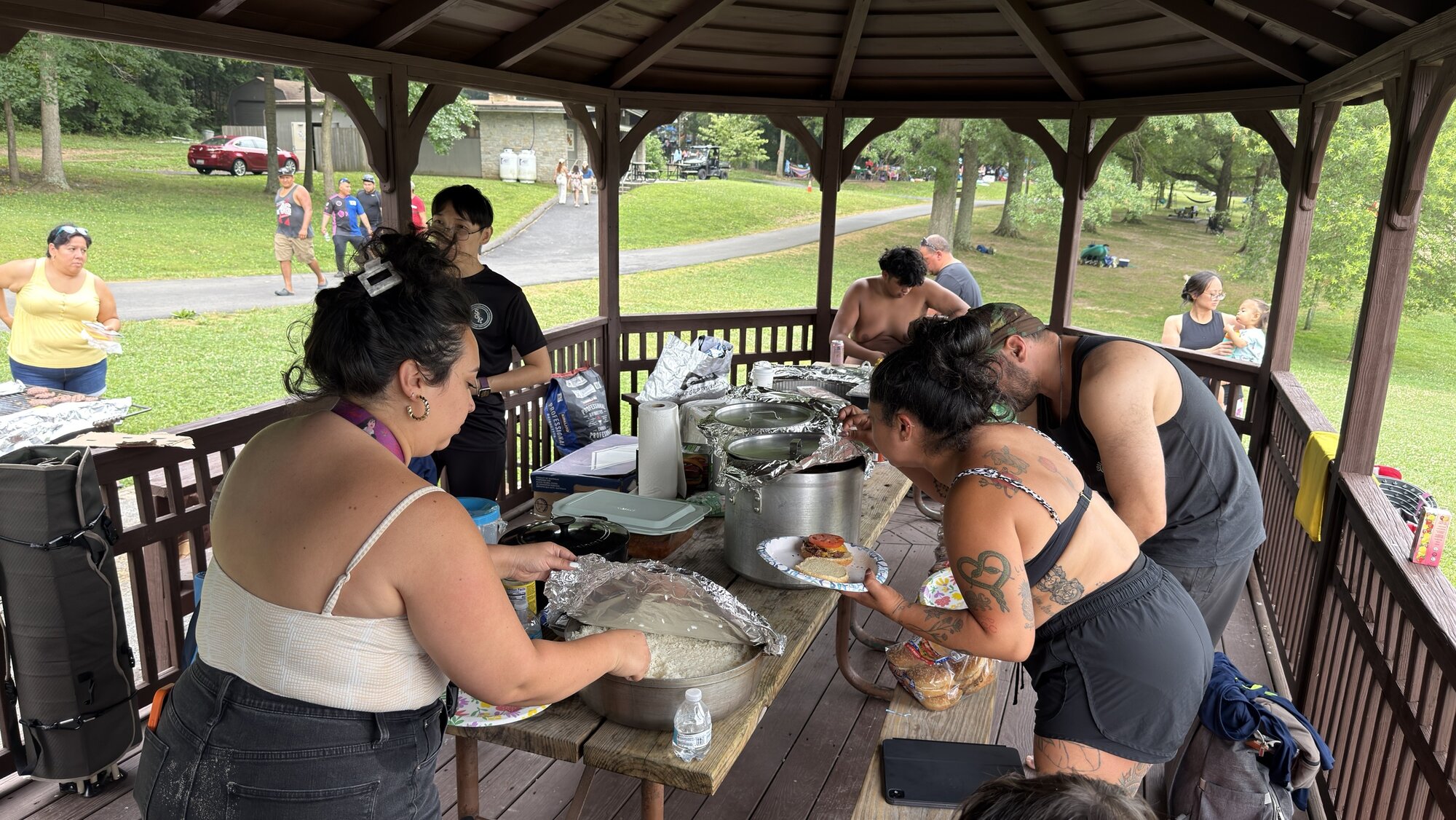 Lunch at the gazebo
